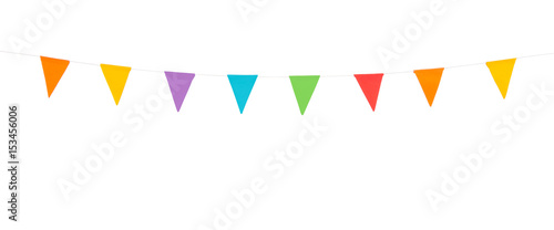 Valokuva party flags isolated on a white background