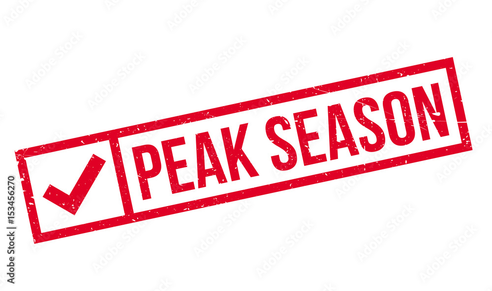 Peak Season rubber stamp. Grunge design with dust scratches. Effects can be easily removed for a clean, crisp look. Color is easily changed. Peak Season rubber stamp. Grunge design with dust scratches. Effects can be easily removed for a clean, crisp look. Color is easily changed.