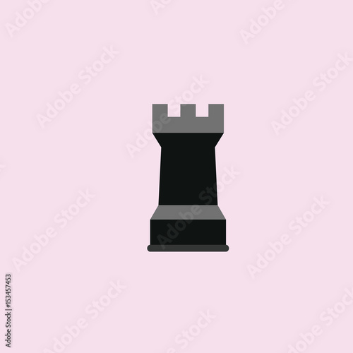 chess piece rook icon. flat design © Sona