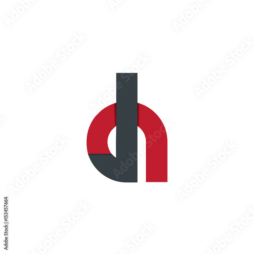 Initial Letter JN JA Rounded Lowercase Design Logo