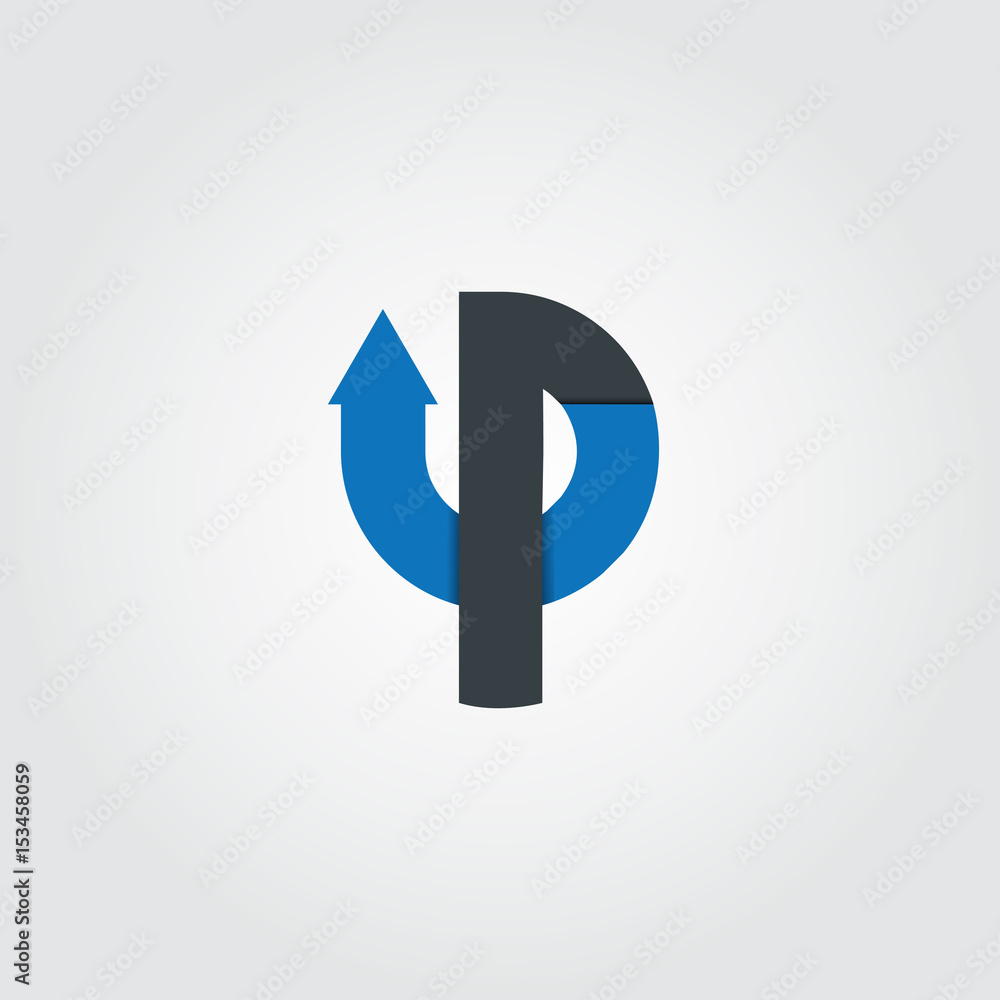 Initial Letter UP Move Up Design Logo Initial Letter UP Move Up Design Logo