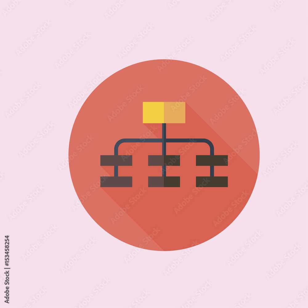 Hierarchical structure icon. flat design Hierarchical structure icon. flat design