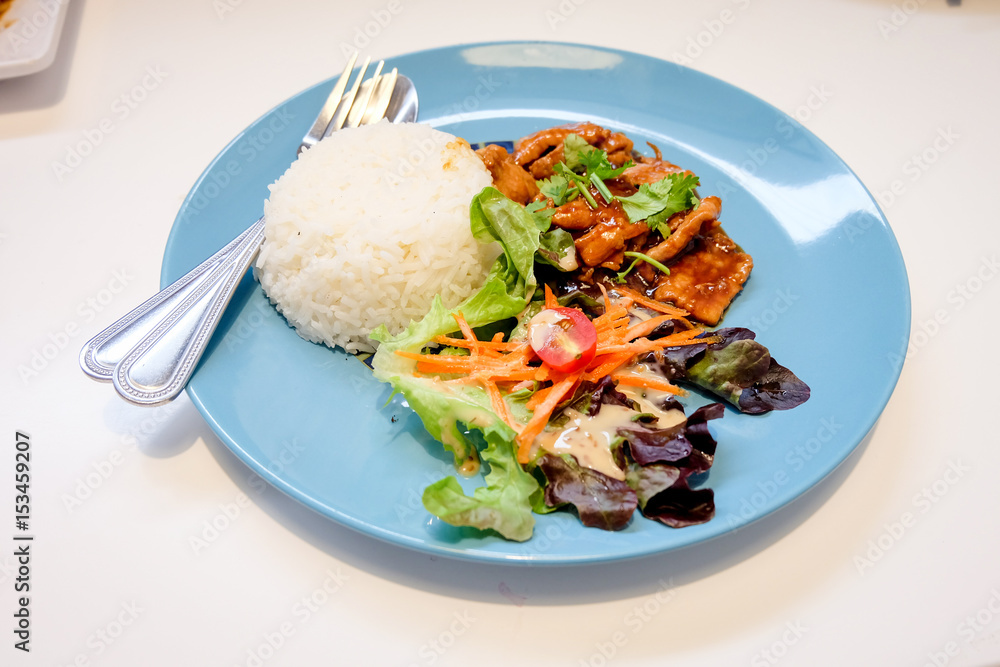 garlic pork with rice garlic pork with rice