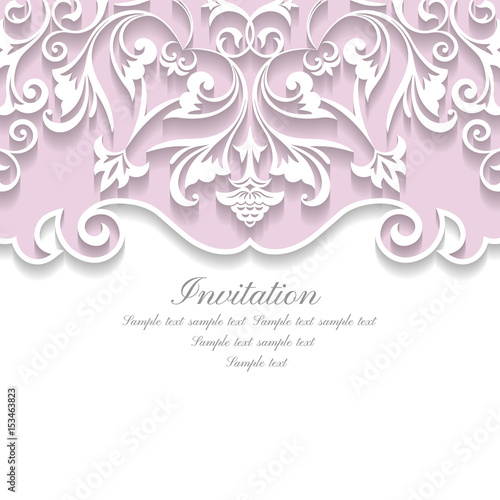 Baroque ornate frame with place for text