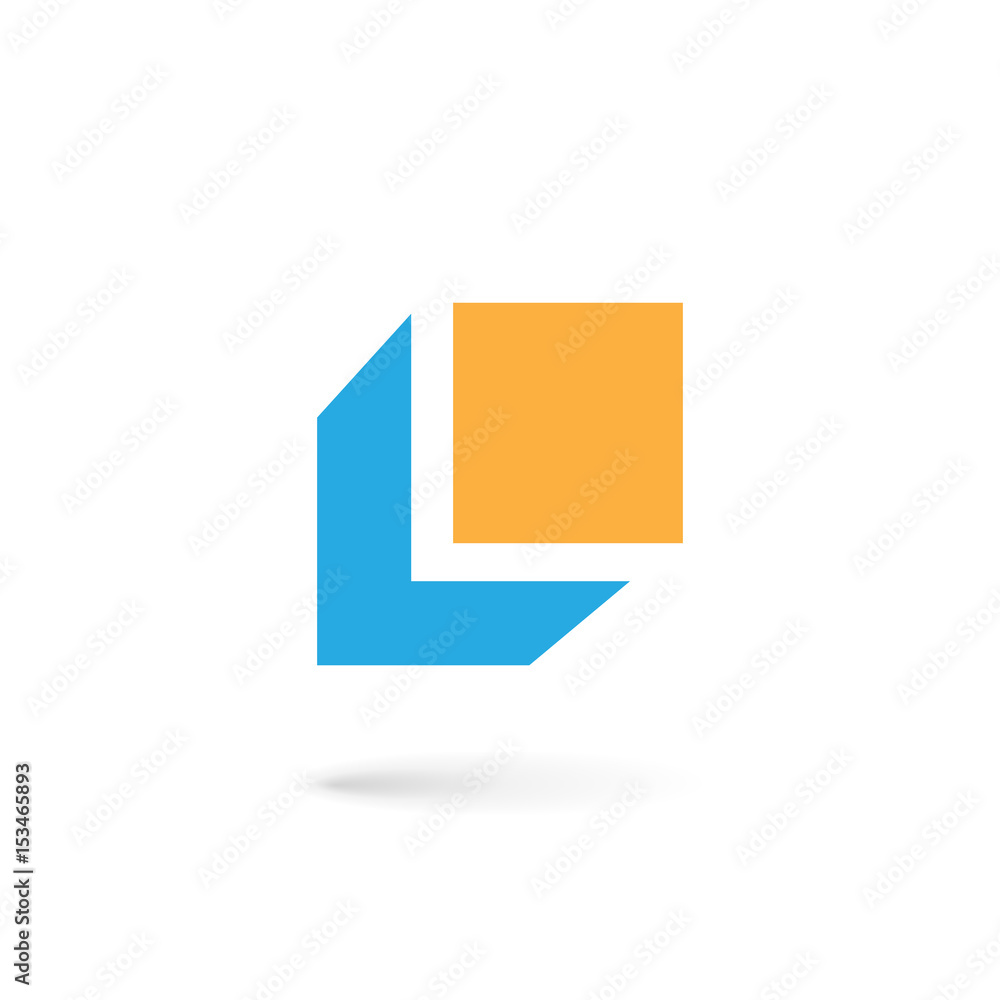 Letter L cube logo icon design template elements Letter L cube logo icon design template elements