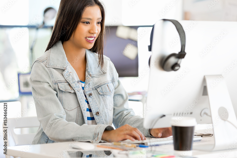 Young woman in office Young woman in office