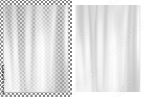 White transparent plastic wrapper