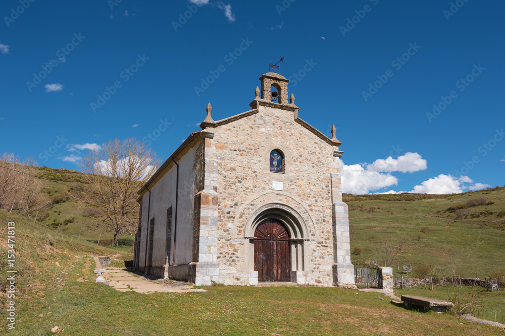 Hermitage in Palencia mountains, Castilla y Leon, Spain.