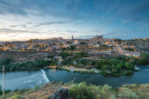 Ponoramic cityscape of Toledo in Spain photo