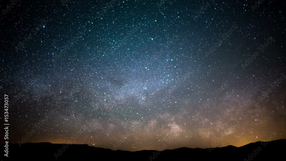 Milky Way Galaxy Spring Sky 36 Time Lapse Stars and Meteors