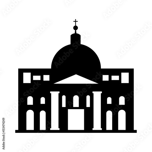 saint peter cathedral in vatican city vector illustration graphic design