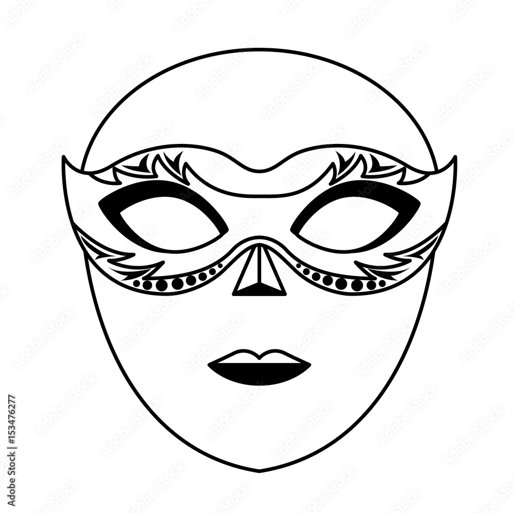 venice mask icon vector illustration graphic design