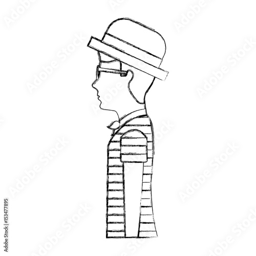 venetian gondolier traditional vector illustration graphic design