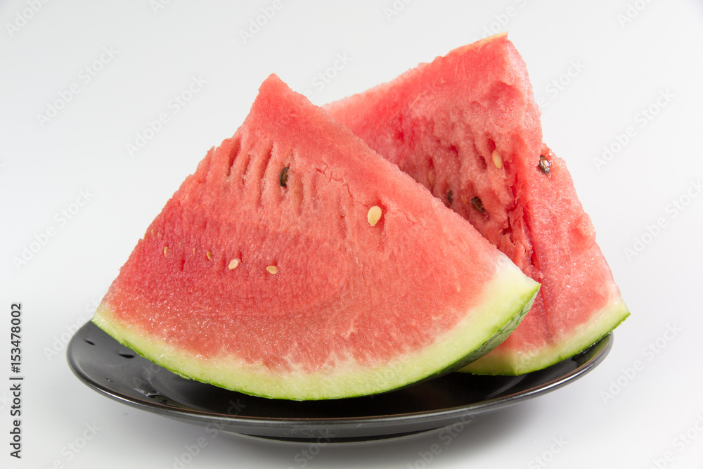 slices of watermelon isolated on white background
slices of watermelon isolated on white background
