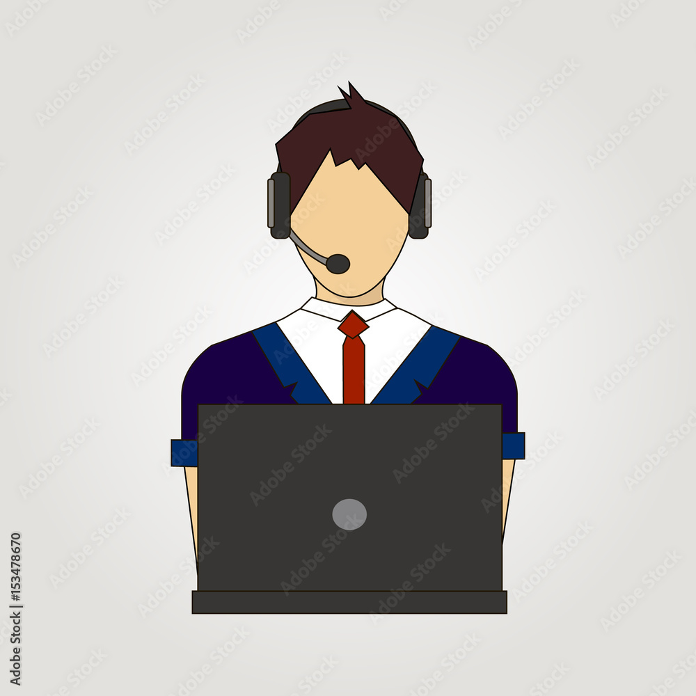 24h all the time customer support center via phone mail operator service icons concept vector illustration 24h all the time customer support center via phone mail operator service icons concept vector illustration