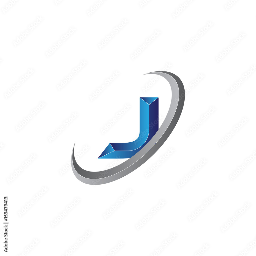 Simple Modern initial letter J logo modern swoosh Simple Modern initial letter J logo modern swoosh