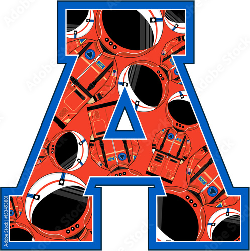 A is for Astronaut Learning Illustration