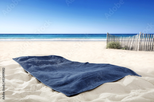Photography towel on beach