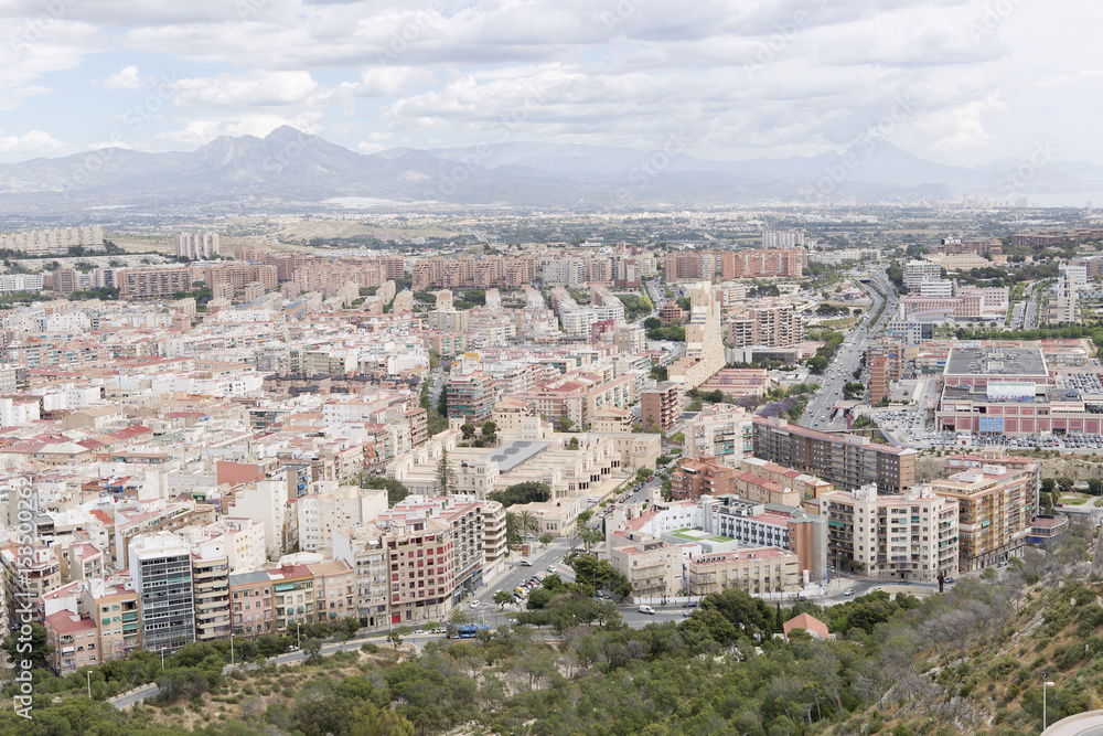 View of the city of Alicante in Spain.
