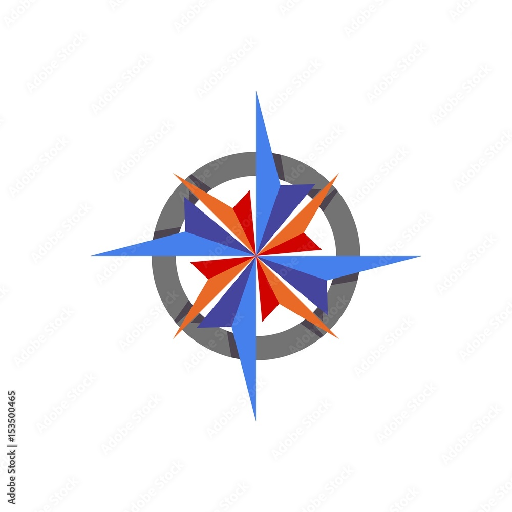 abstract compass icon vector element