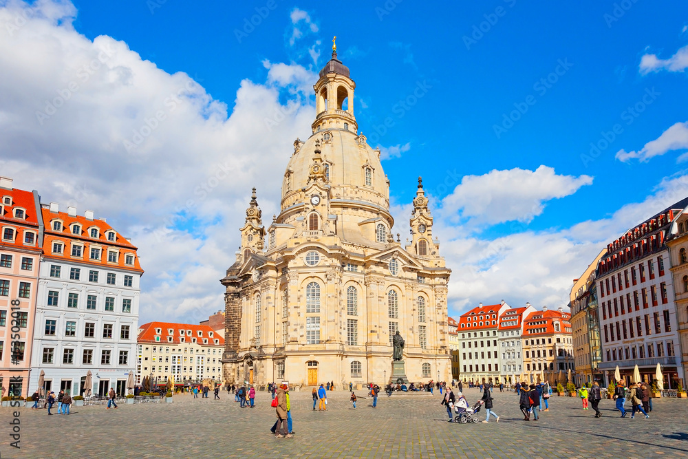 Obraz premium Frauenkirche Dresden, Niemcy