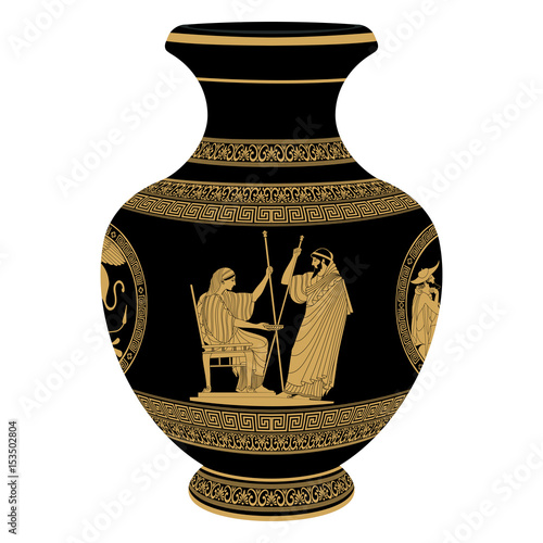 Vector Greek vase.