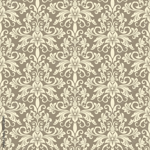 Vintage wallpaper damask pattern