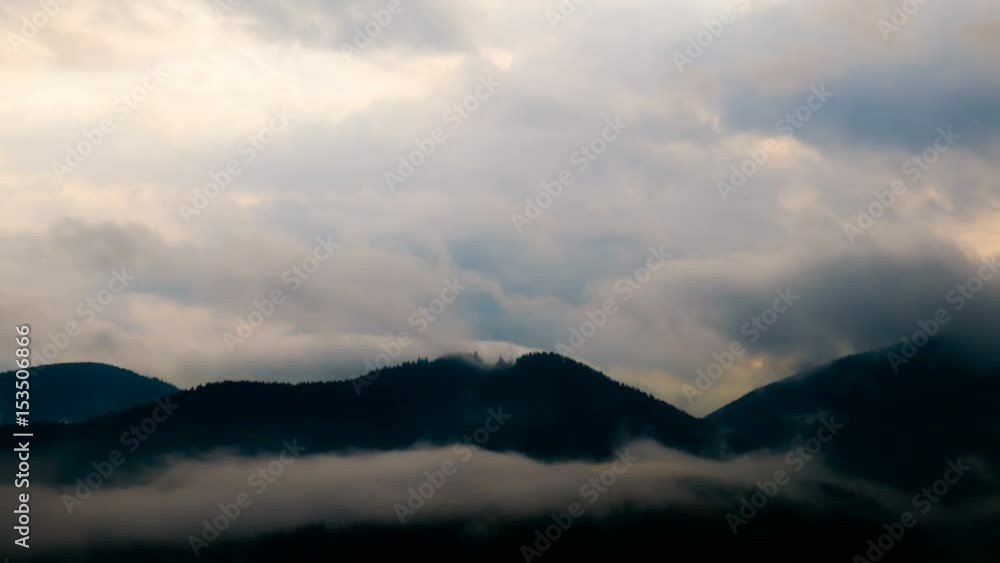 Mountain landscape with clouds summer time lapse Mountain landscape with clouds summer time lapse