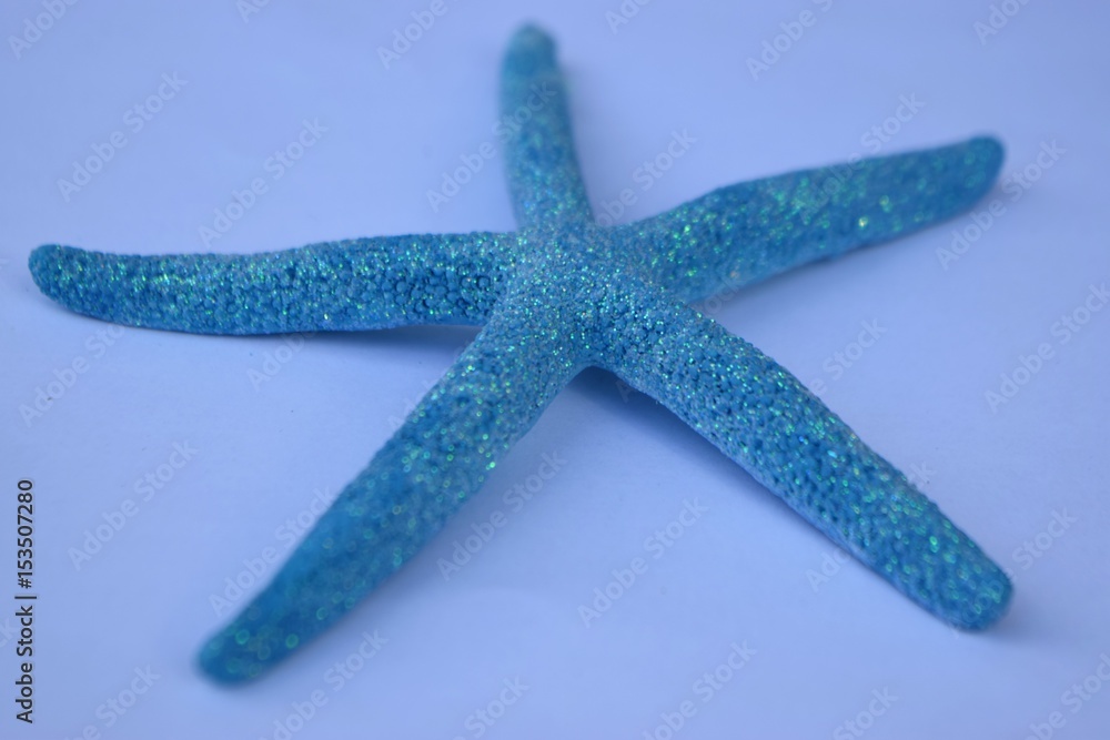 Blue star on a white background Blue star on a white background