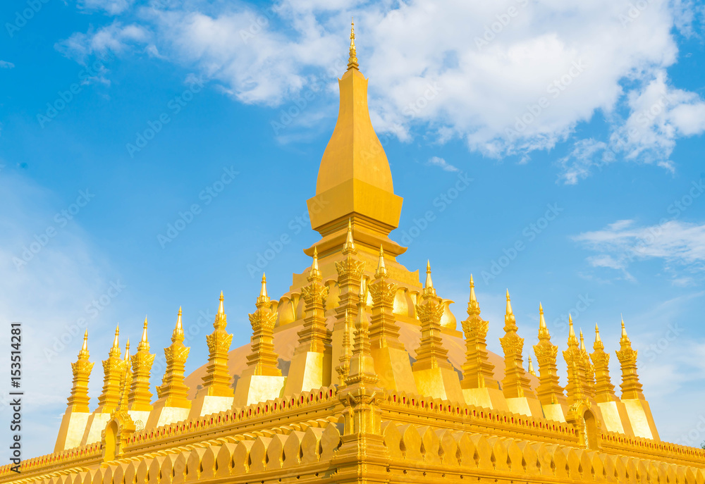 Naklejka premium Beautiful Architecture at Pha That Luang,Vientiane, Laos.