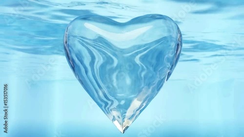 Heart shaped water drop photo