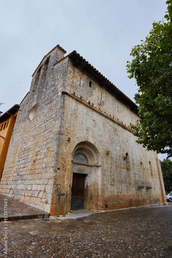 Medieval church of Oix, Girona, Spain