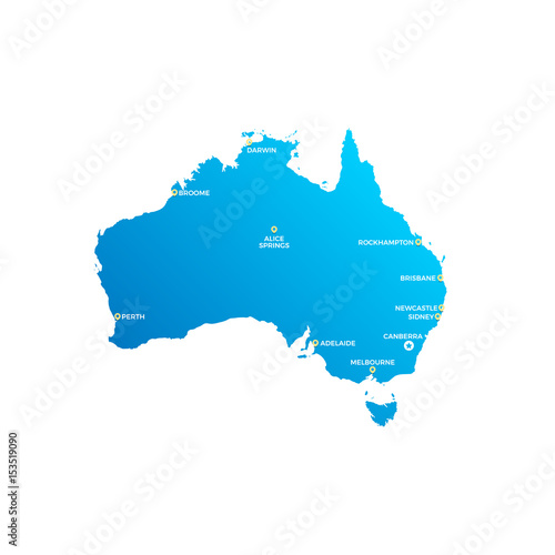Australia Cities Map