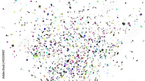 Explosion of confetti-isolated