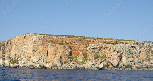 View of Coastline with generic rock, Gozo, Malta
