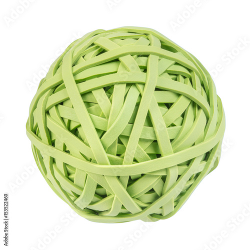 Green rubber band ball - Gomitolo di elastici verdi  photo