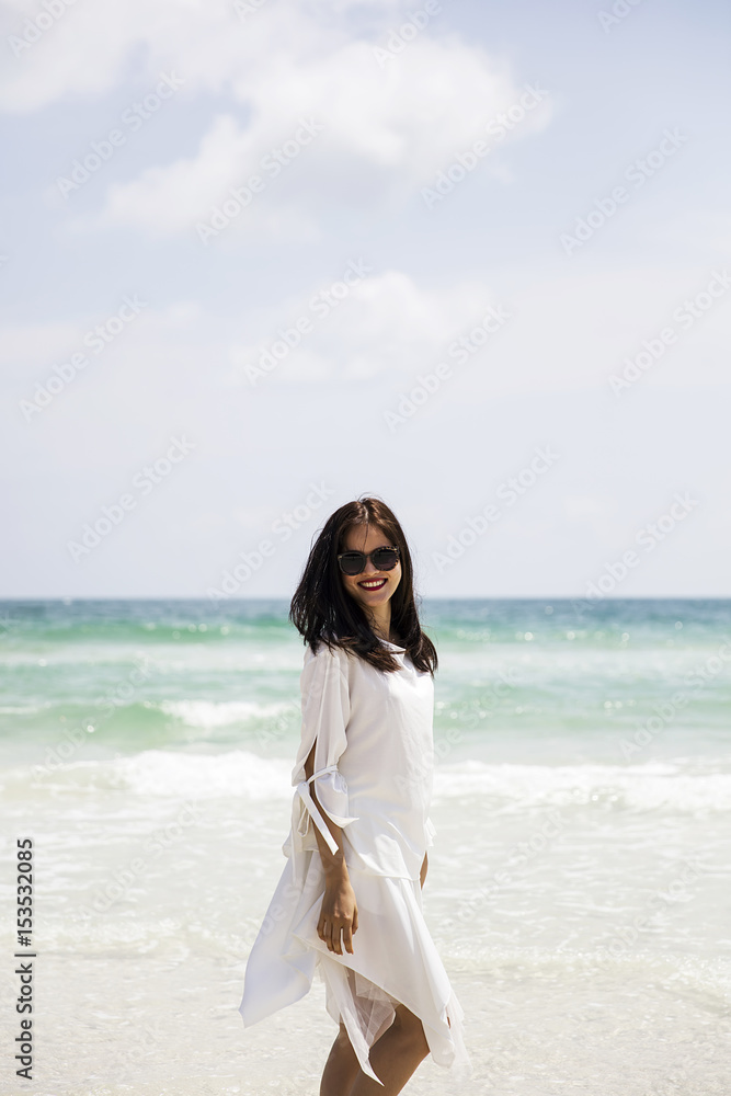 Young Vietnamese woman on the beach Young Vietnamese woman on the beach