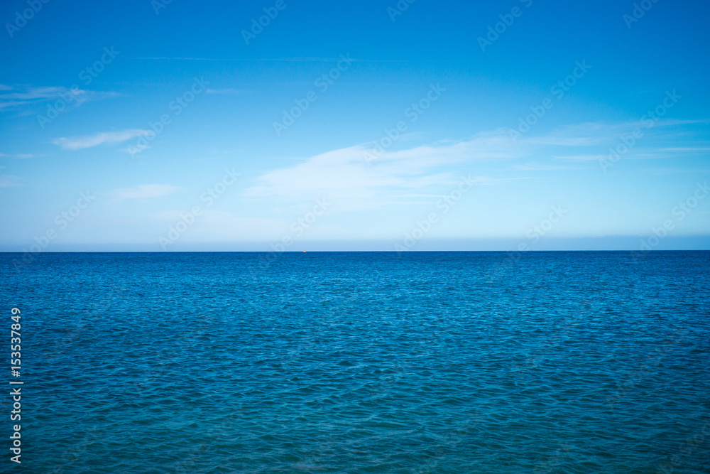 Calm blue sea and sky. Calm blue sea and sky.