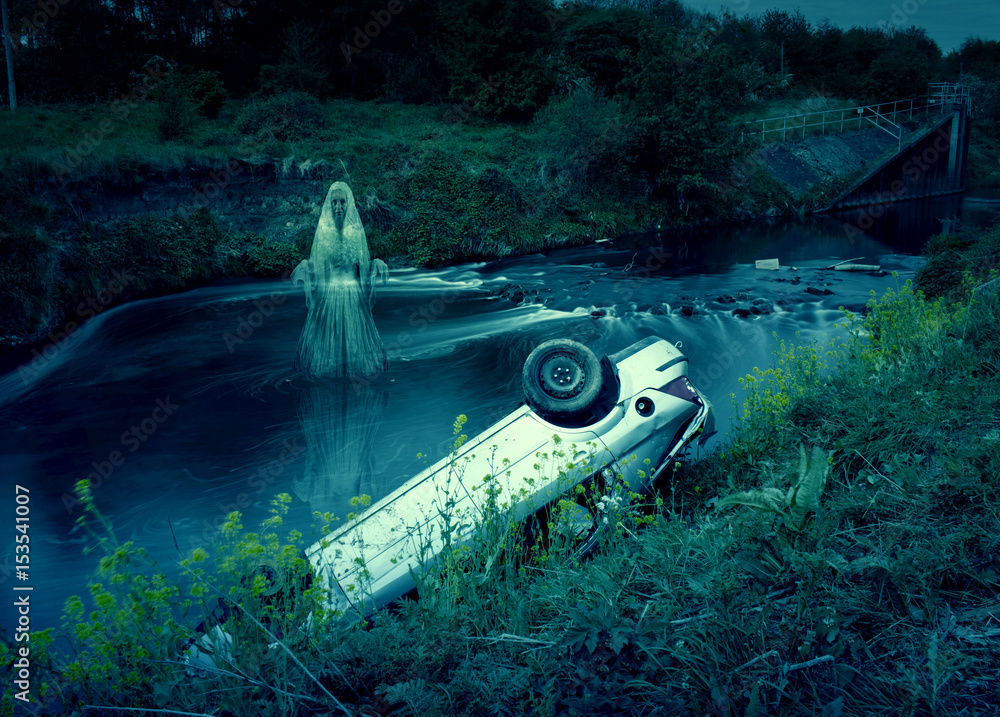 car-crash-in-river-with-ghost-stock-photo-adobe-stock