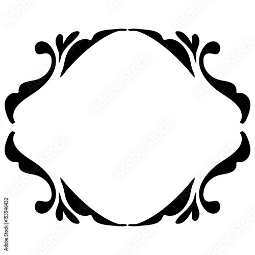 vintage frame black on white