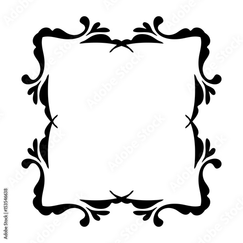 vintage frame black on white
