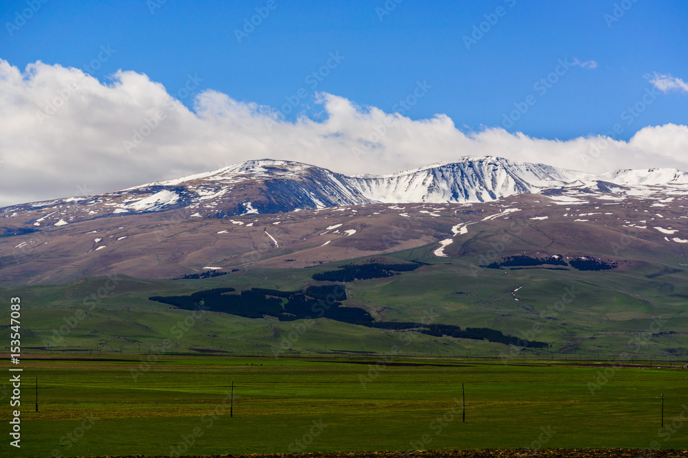 Beautiful view of Mount Aragats, Armenia
