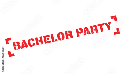 Bachelor Party rubber stamp. Grunge design with dust scratches. Effects can be easily removed for a clean, crisp look. Color is easily changed.