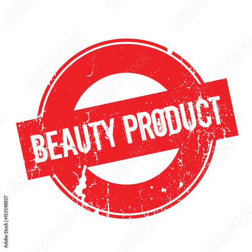Beauty Product rubber stamp. Grunge design with dust scratches. Effects can be easily removed for a clean, crisp look. Color is easily changed.