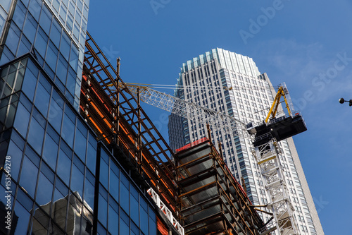 crane construction skyscraper