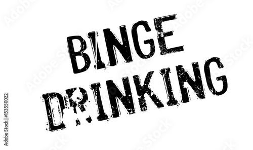 Binge Drinking rubber stamp. Grunge design with dust scratches. Effects can be easily removed for a clean, crisp look. Color is easily changed.