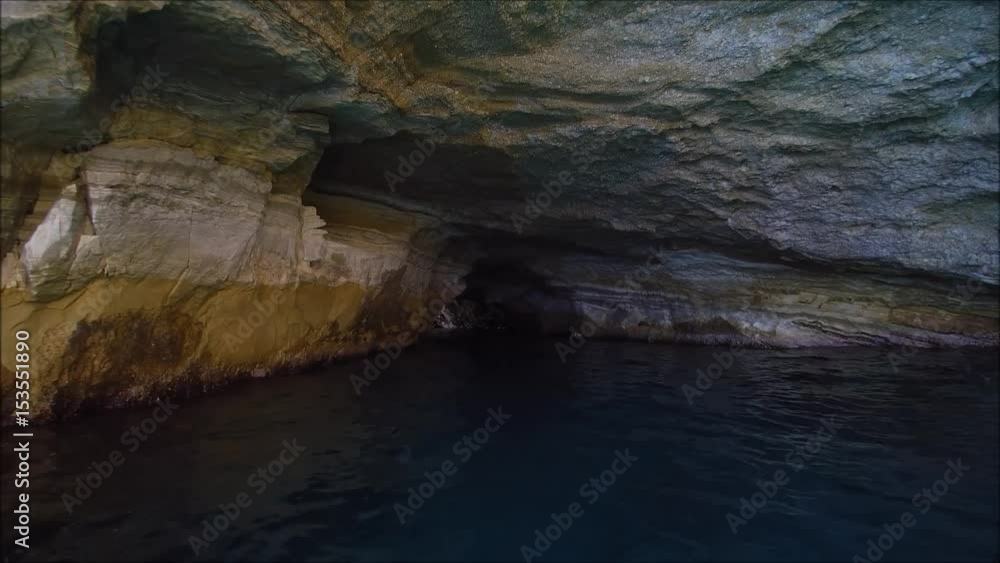 Cave at the pirates bay (Kleftiko) on the Island of Milos, Cyclades, Greece Cave at the pirates bay (Kleftiko) on the Island of Milos, Cyclades, Greece