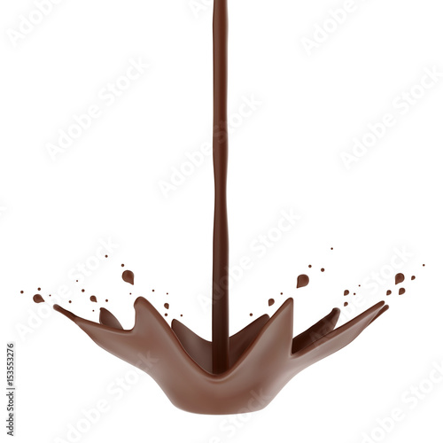 Hot chocolate flow with crown splash