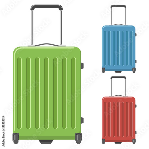 Travel roll-on bag flat design