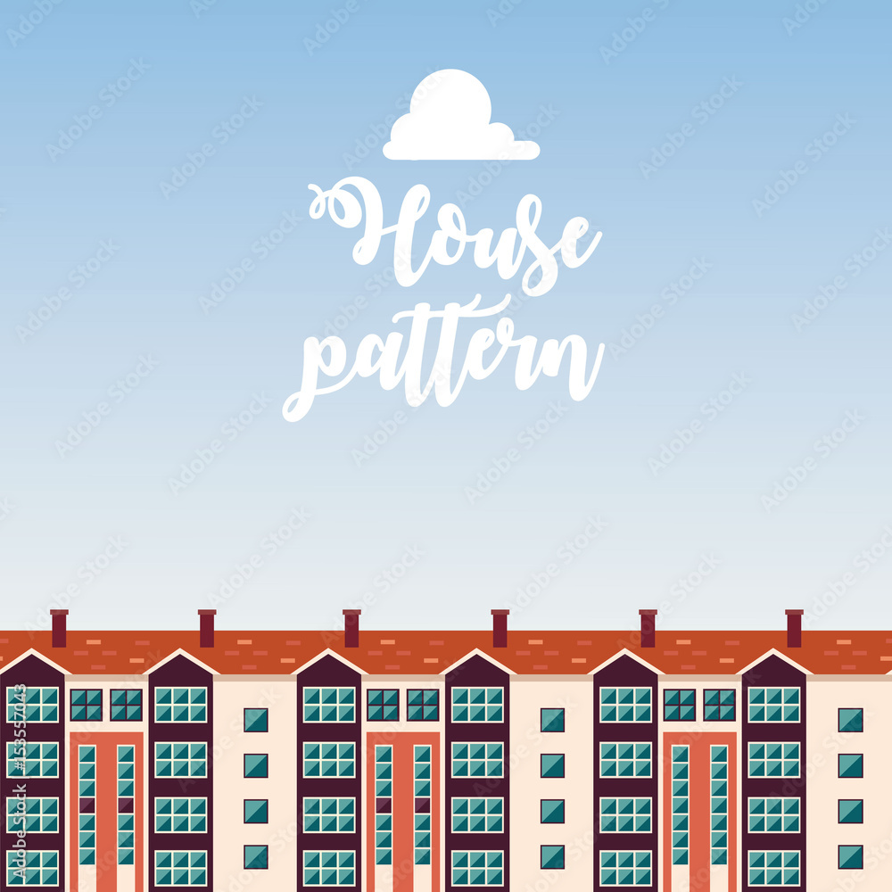 house pattern, home flat, vector